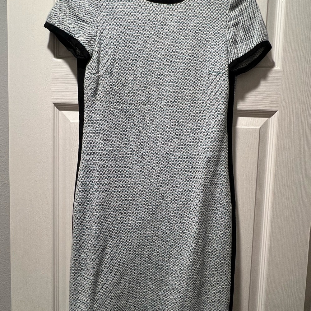 Banana Republic Blue/Gray/Black Women's Boucle Shift Dress, Size 0